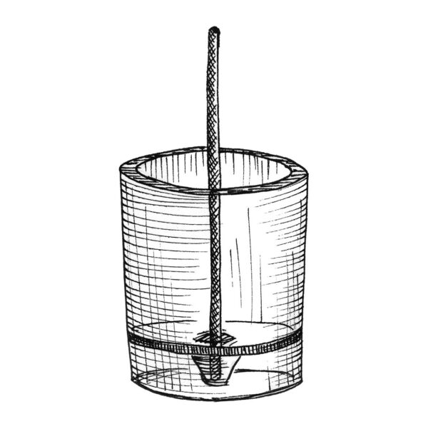 pen drawing of a fuel sampler