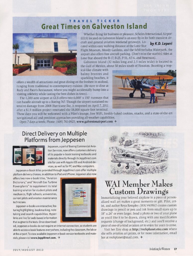 magazine page with custom artwork article